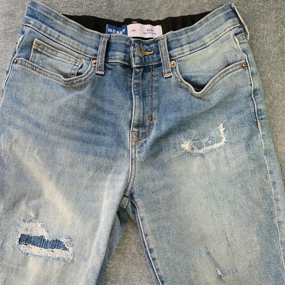Old Navy Boys Jean Shorts Slim Fit 14